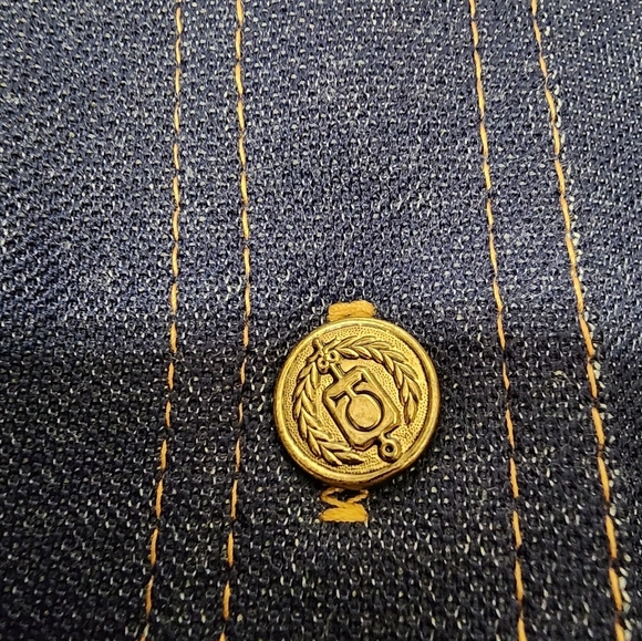 Vintage Graff Californiawear Blue Faux Denim A-Line Midi Skirt – Sz L/XL - Picture 7 of 10